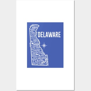 Delaware Map Posters and Art